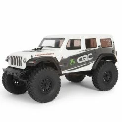 Axial 1/24 SCX24 2019 Jeep Wrangler JLU CRC 4WD Rock Crawler Brushed RTR, White for Ready-To-Run
