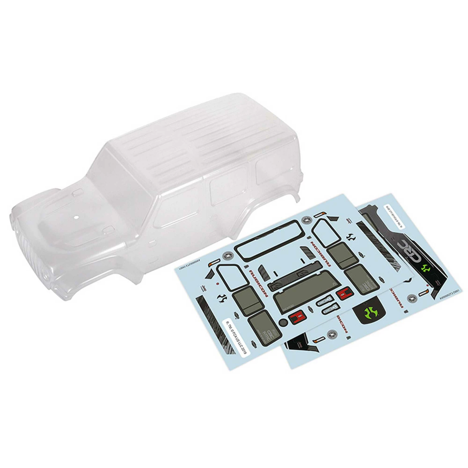 Axial Clear Body, Precut: SCX24 Jeep Wrangler JLU for Bodies