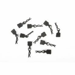 Axial 3mm Body Clip with Tab, Black (10) for Parts
