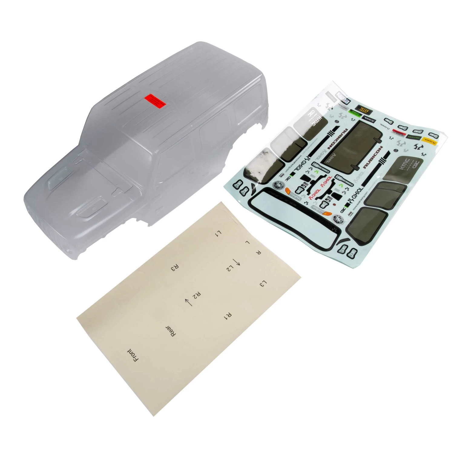 Axial Clear Body, Jeep JL 4-Door Wrangler: SCX10 III for Bodies