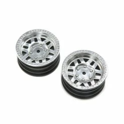 Axial 1/10 KMC Machete 1.9 Wheels, 12mm Hex, Satin Silver (2) for Tires & Wheels