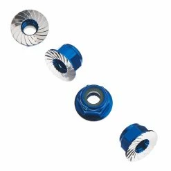Axial Wheel Nut M4 Serrated Blue (4) for Parts