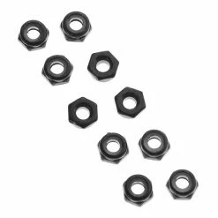 Axial Thin Nylon Locking Hex Nut M3 Black (10) for Parts