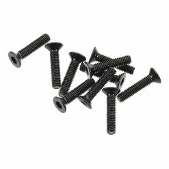 Axial Flat Head Screw M2.6x12mm, Black (10) for Parts