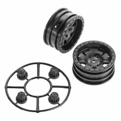 Axial 1/10 1.9 Black Rock CRC Wheels, 12mm Hex (2) for Tires & Wheels