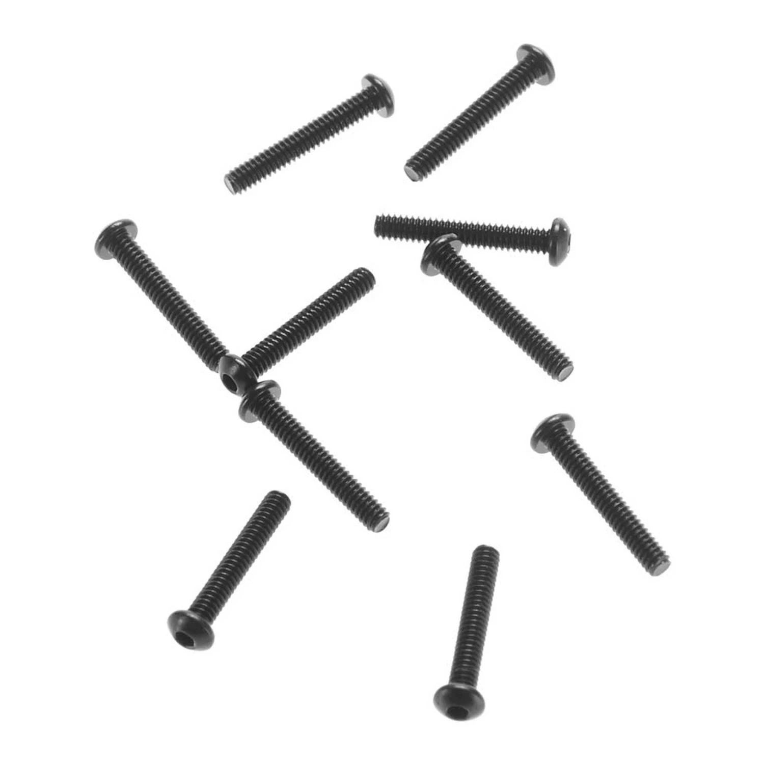 Axial Hex Socket Button Head, M2.5 x 12mm Black (10) for Parts