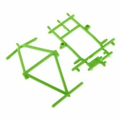 Axial Monster Truck Cage Roof and Hood, Green for Parts