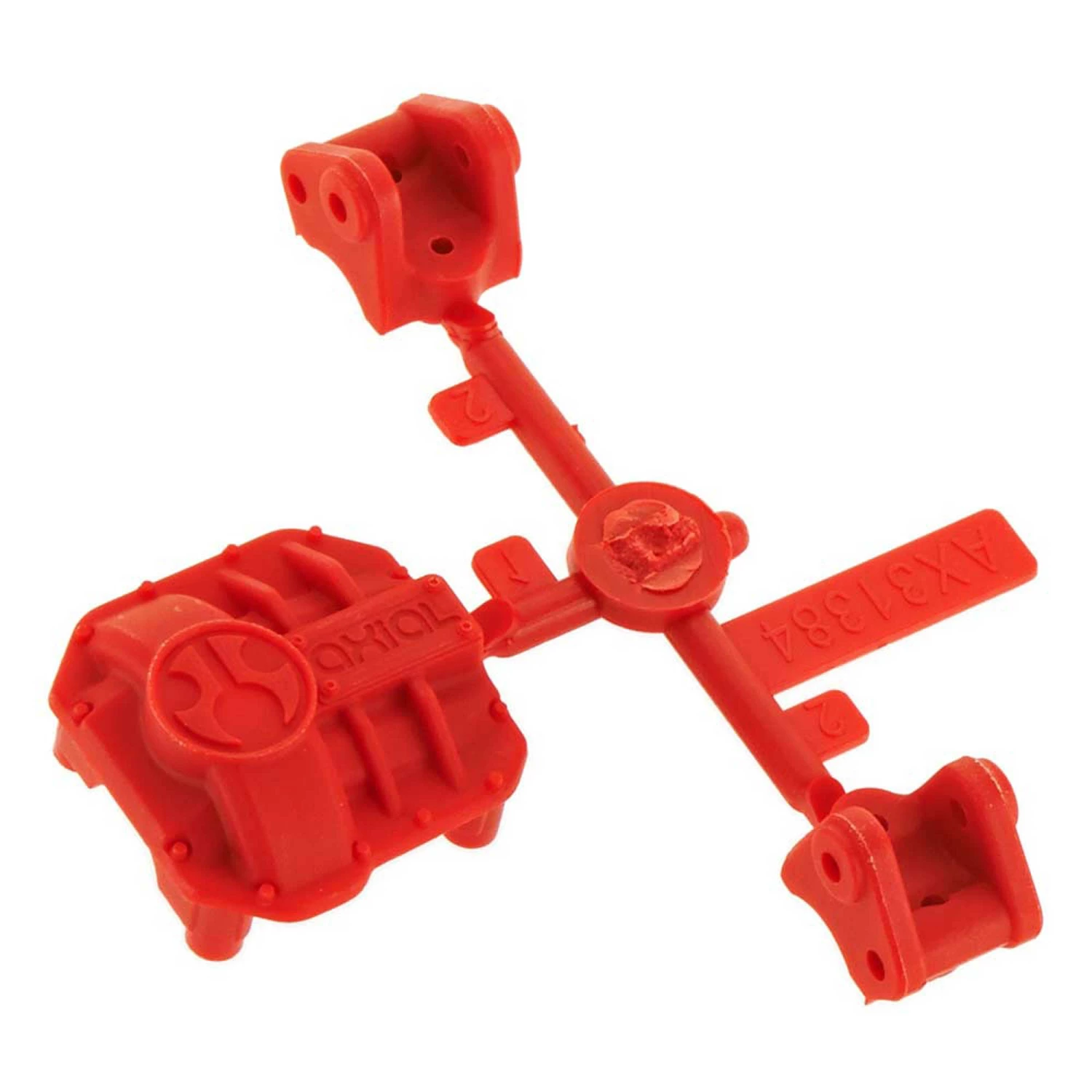 Axial AR44 Differential Cover Link Mounts Red for Parts
