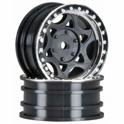 Axial 1/10 Walker Evans Street 1.9 Wheels, 12mm Hex, Black Chrome (2) for Tires & Wheels