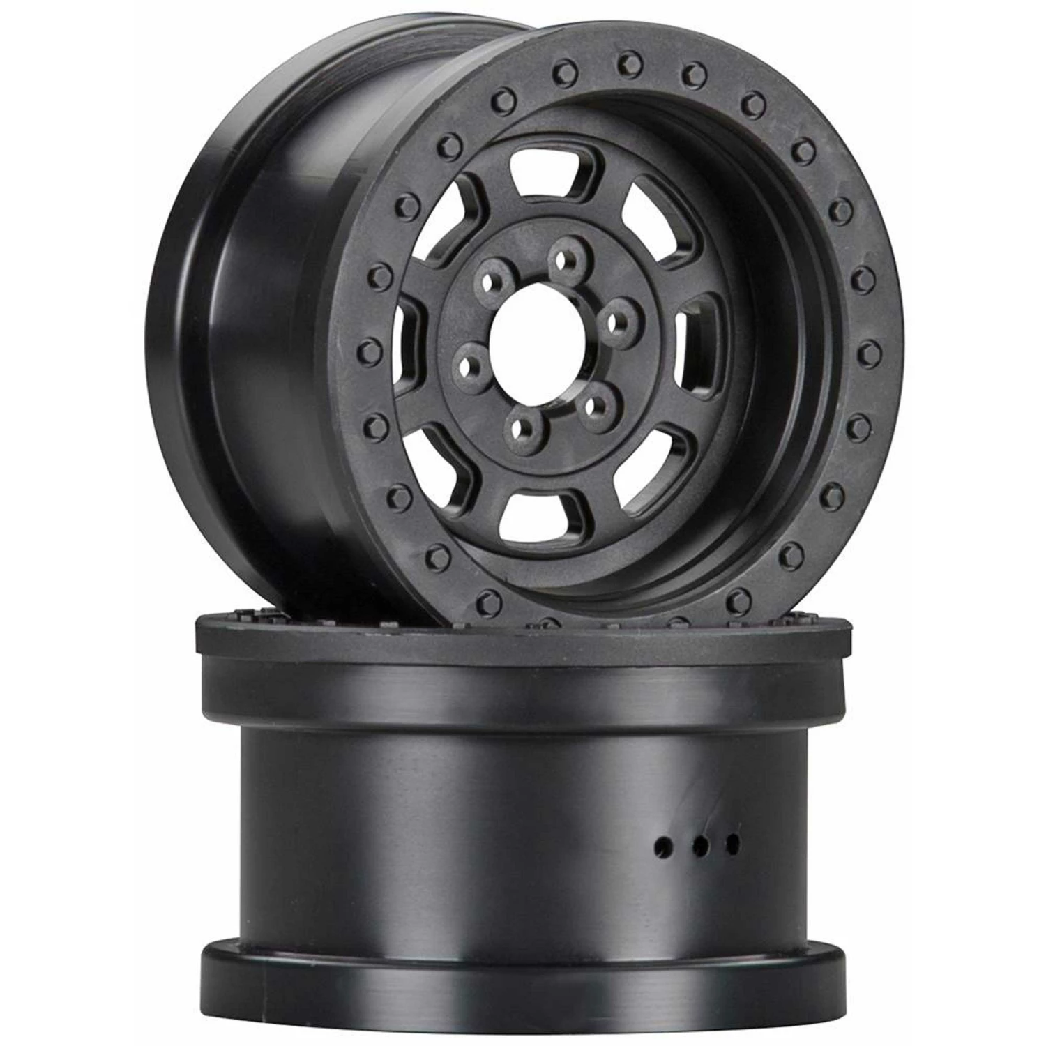 Axial 1/10 Trail Ready HD Series 2.2 Wheels, 12mm Hex, Black (2) for Tires & Wheels